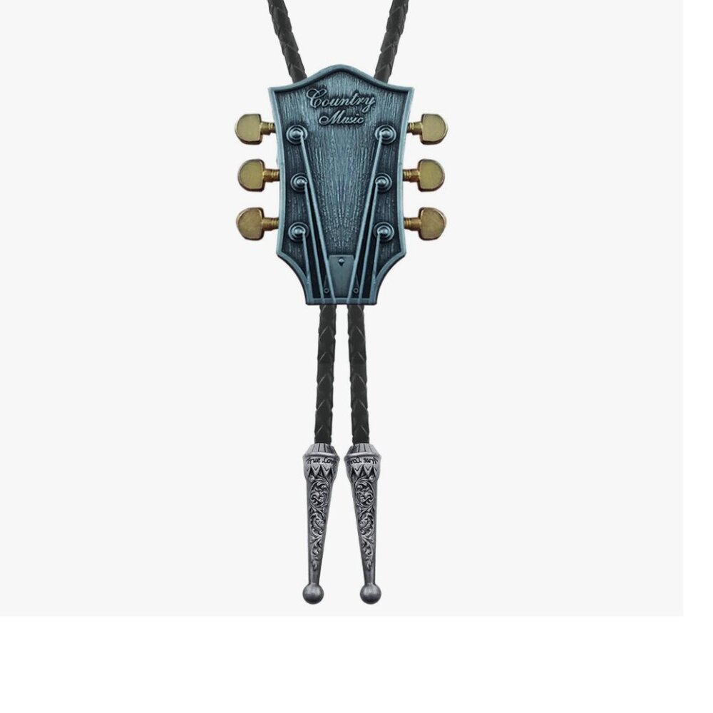 Country Music Guitar Head Bolo Tie